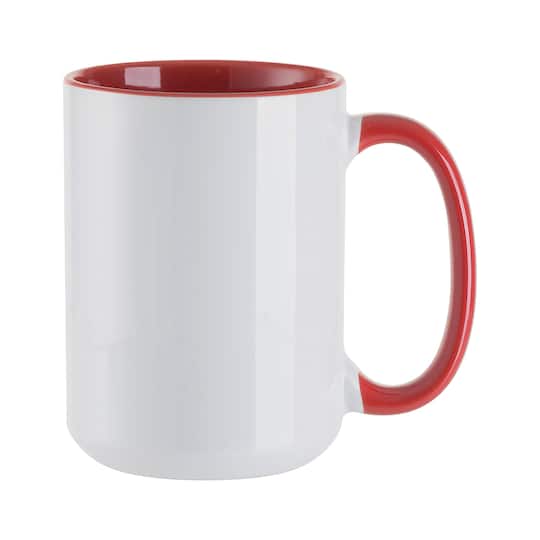 Craft Express 6ct. 15oz. Red Sublimation Two Tone Mugs